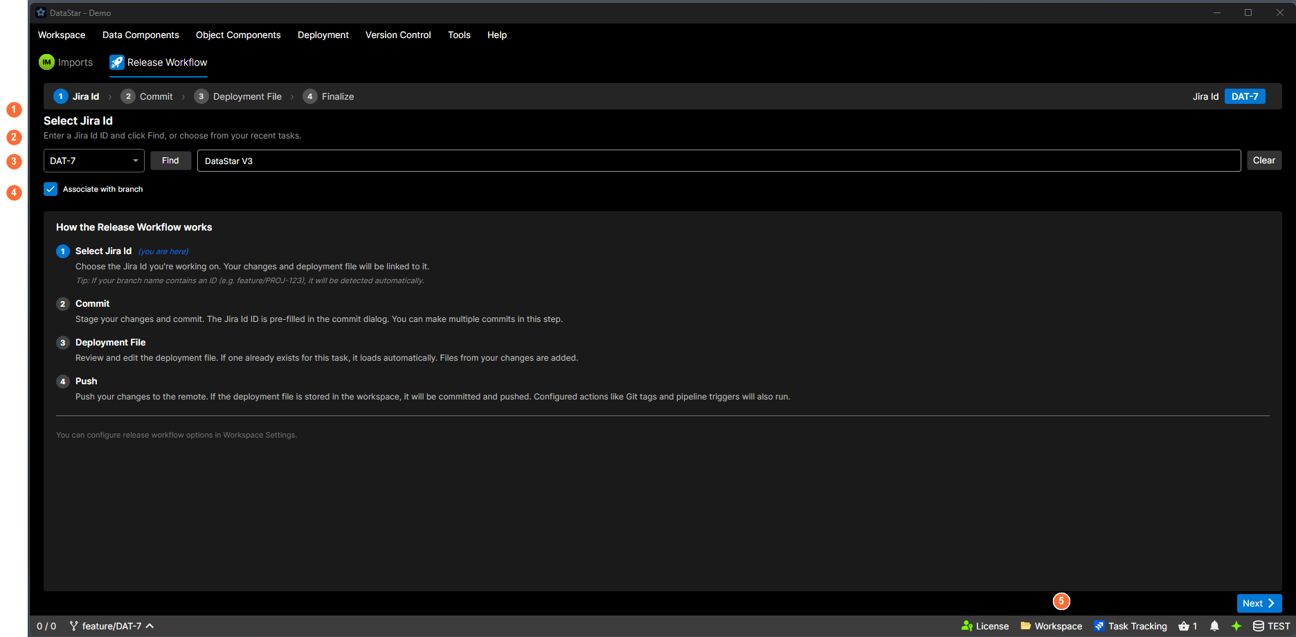 Release Workflow, Step 1: Work Item
