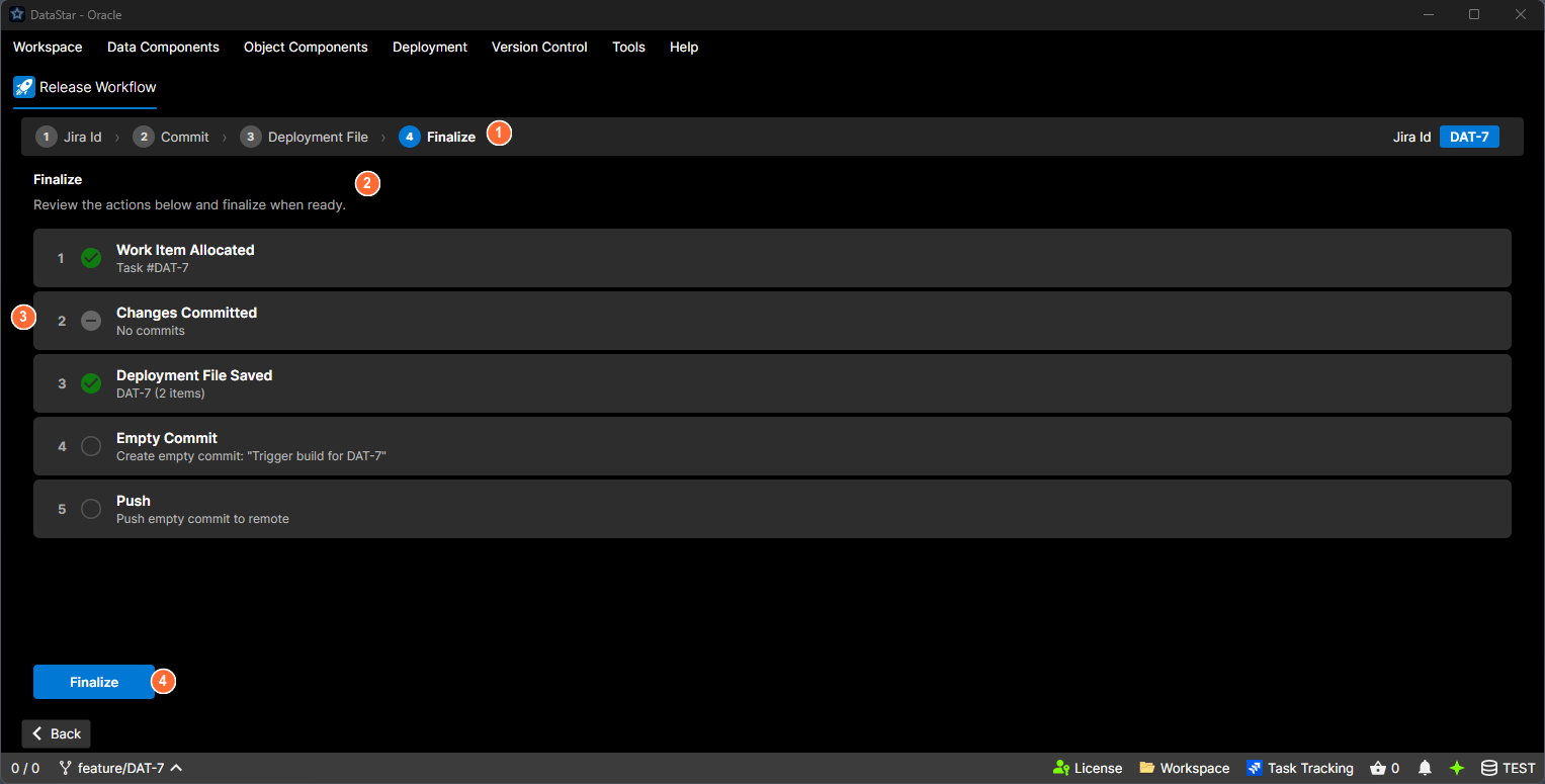 Release Workflow, Step 4: Finalize